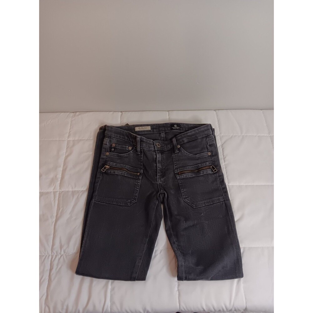 AG Adriano Goldschmied Womens Jeans Size 27R The Harlow Patch pocket Zip Black